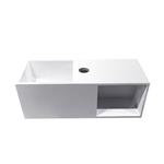Fontein Aquasplash Jolie 54x20cm met Nis Solid Surface Mat Wit
