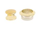 Knop+Ring Pushlock Koper 2st.