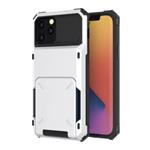 Kaarthouder Hoesje voor iPhone 14 Pro - Wallet Card Slot Portemonnee Flip Cover Case - Wit