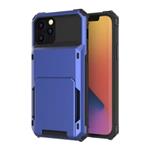 Kaarthouder Hoesje voor iPhone 8 - Wallet Card Slot Portemonnee Flip Cover Case - Blauw