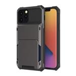 Kaarthouder Hoesje voor iPhone 12 Pro - Wallet Card Slot Portemonnee Flip Cover Case - Grijs