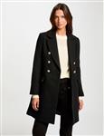 Zwarte Dubbelgeknoopte Jas 242-Gati Black