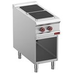 Elektrisch fornuis met 2 kookplaten op open kast | Diamond | E9/2PQA4-N