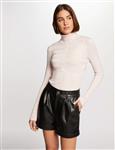 Long-sleeved jumper turtleneck wine 132-Mentos Rose