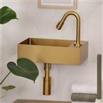 Fontein | RVS | Goud | H9 x B36,5 x D18 cm