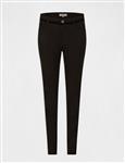 Skinny trousers wet effect and velvet 232-Pvelt black
