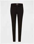 Skinny trousers wet effect and velvet 232-Pvelt black