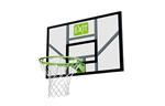 Basketbalbord met ring en net - groen/zwart