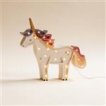 Houten lamp - Unicorn - Violet & Pink 2xAA batterijen (zonder dimfunctie of afstandsbediening)