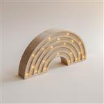 Houten decoratieve lamp - Regenboog - Naturel 2xAA batterijen (zonder dimfunctie of afstandsbedienin