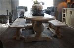 Eettafel Bankje Oud Eikenhout | Bolpoot | B160 cm