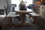 Eettafel Bankje Oud Eikenhout | Bolpoot | B160 cm