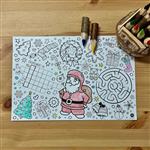 Papieren placemat / kleurplaat - Kerst (12 stuks)