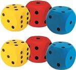 XXL Foam dobbelsteen, 15,5 x 15,5 cm (SET van 6 st.)