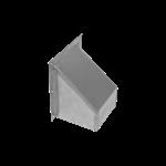 Aluminium wanddoorgang 150x150mm voor leidingwerk zonneboiler