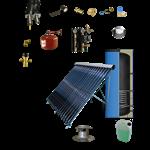 Tapwater zonneboiler 300L+ Prisma Pro 18 5 meter DN16 dubbel HT geïsoleerd flex rvs Plat dak