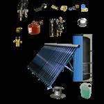 Tapwater zonneboiler 200L+ Prisma Pro 24 5 meter DN16 dubbel HT geïsoleerd flex rvs Plat dak