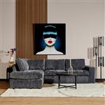 MySofa hoekbank Teddy | Antraciet | Divan Links + 2,5 zits