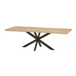 Thun Eetkamertafel 240x100 met houten rand en spinpoot