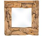 Wandspiegel - 50x50 cm - teak wortelhout
