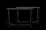 Salontafelpoten - U-model - 50x38 cm - gepoedercoat zwart metaal - set van 2