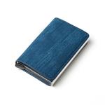 Portemonnee met RFID-creditcardhouder - Vintage leren aluminium etui met geldclip
