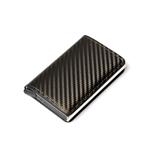 Portemonnee met RFID-creditcardhouder - Vintage leren aluminium etui met geldclip