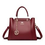 Zachte lederen handtas voor dames - Luxe designer 3-laags schoudertas
