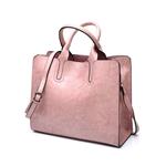 Grote vintage draagtas - Leren casual schouderhandtas