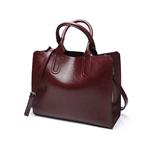 Grote vintage draagtas - Leren casual schouderhandtas