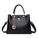 Zachte lederen handtas voor dames - Luxe designer 3-laags schoudertas