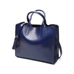 Grote vintage draagtas - Leren casual schouderhandtas