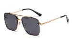 Gradient Sunglasses for Men - Metal Large Frame Luxury Sun Glasses UV400