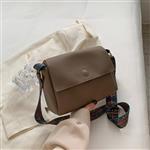 Solid Leather Crossbody Bag for Women - Shoulder Tote Handbag Purse