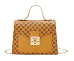 Luxe schoudertas met gouden ketting - Crossbody kleine vierkante clutch handtas