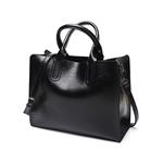 Grote vintage draagtas - Leren casual schouderhandtas