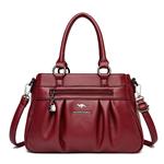 Vintage handtas met handvat voor dames - Leren designer draagtas