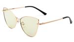 Cat Eye Sunglasses for Women - Vintage Design Metal Frame Glasses