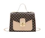 Luxe schoudertas met gouden ketting - Crossbody kleine vierkante clutch handtas