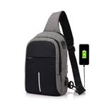 Sling Borsttas voor Heren - Waterdichte USB-oplader Crossbody Rugzak Opladen Messenger Purse