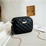 Kleine Messenger Bag met Borduurwerk en Ketting voor Dames - Mode Crossbody Handtas