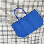 Tote tas met grote capaciteit voor dames - Macaron kleuren waterdichte coating PVC handtas met rits