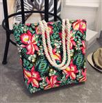 Grote opvouwbare draagtas - grote handtas voor dames Casual canvas schoudertas met print