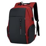 Oxford-laptoprugzak met USB-oplader - waterdichte schooltas met grote capaciteit van 15,6 inch voor 