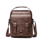 Crossbodytas met grote capaciteit voor heren - Casual schoudertas, zachte handtas PU-leer
