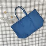 Tote tas met grote capaciteit voor dames - Macaron kleuren waterdichte coating PVC handtas met rits