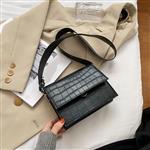 Handtas met steenpatroon voor dames - Schoudertas van PU-leer Crossbody Messenger met klep