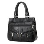Leren handtas met handvat voor dames - Designer schoudertas met patchwork crossbody