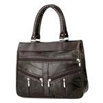 Leren handtas met handvat voor dames - Designer schoudertas met patchwork crossbody