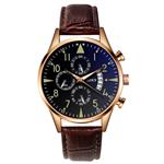 Stijlvol luxe horloge voor heren - Lichtgevende quartz horloge lederen band met kalender